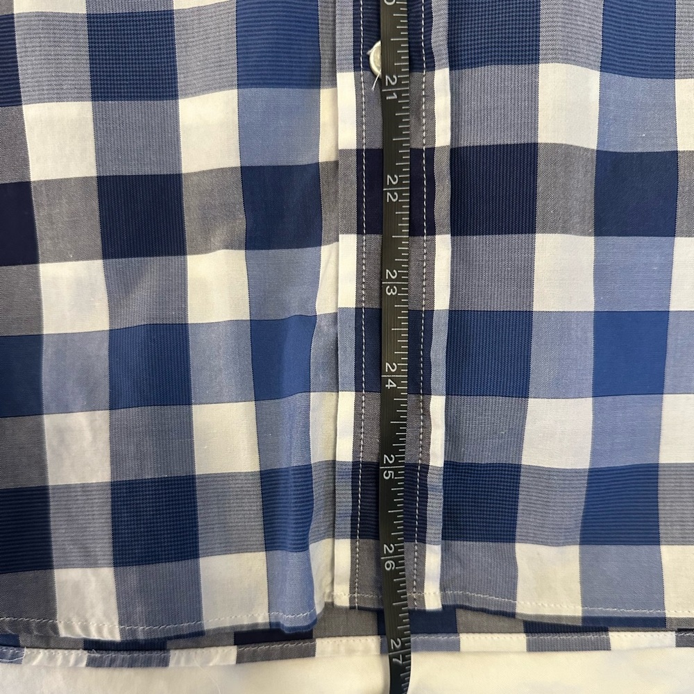 Todd Snyder - Men’s Blue White Plaid Button Down Shirt - Picture 7 of 9